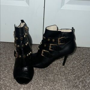 Black Studded Michael Kors Ankle Booties